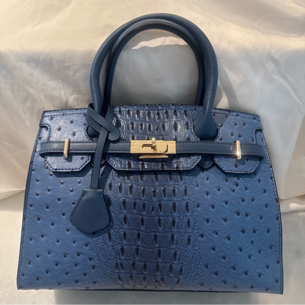 Mellow World Virginia Ostrich Satchel with Detachable Strap